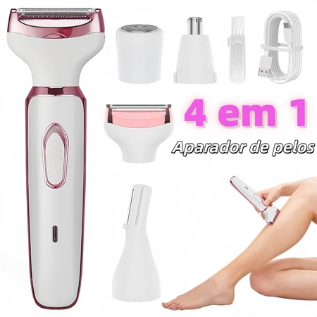 Rechargeable 4-in-1 multifunctional trimmer for women, for face, nose, eyebrows and underarms Mimo Beauty.