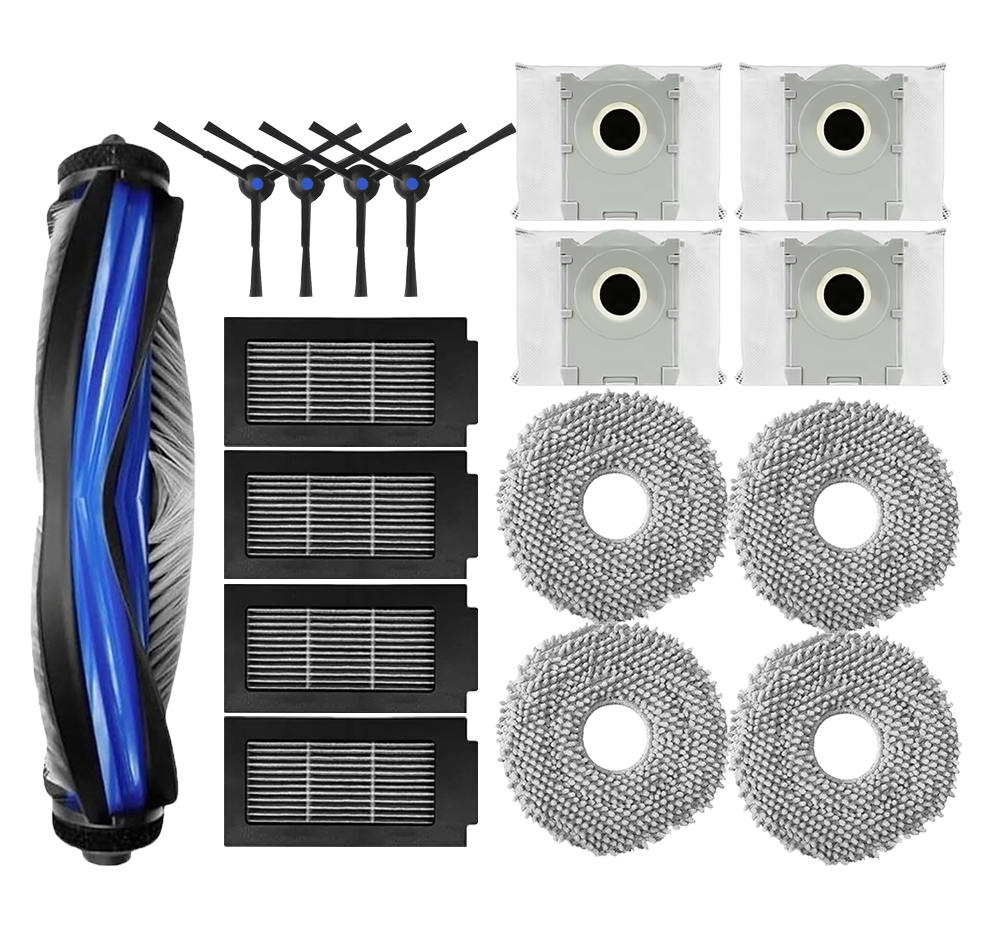 Kit de Acessórios de Substituição Compatível com Robô Aspirador Ecovacs Deebot T50 Omni T50 Pro Omni