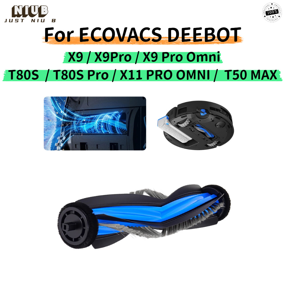 Escova Principal Para ECOVACS DEEBOT X9/X9Pro/X9 PRO OMNI/T80S/X11 T50 MAX Robô Vácuo Anti Emaranhado Acessório