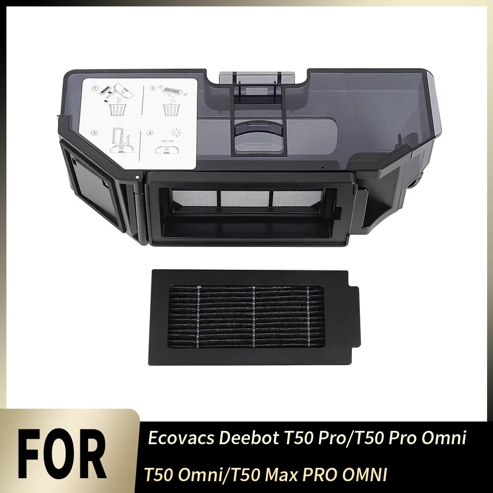 Caixa De Poeira Selada Premium Para Ecovacs Deebot T50 PRO OMNI T50 Max Robô Vácuo À Prova De Vazamento