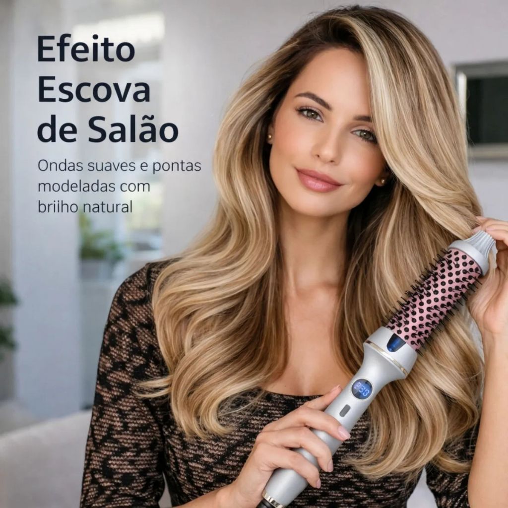 Secador de cabelo molhado e seco 3 em 1Ajustável elétrico Hot Air Comb Straight and Curly Hair Styling Tool Escova