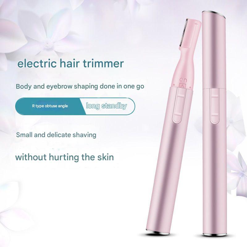 [Com Bateria] Aparador De Sobrancelhas Elétrico Feminino Lâminas Faciais De Precisão Mini Barbeador Removedor De Pêlos O