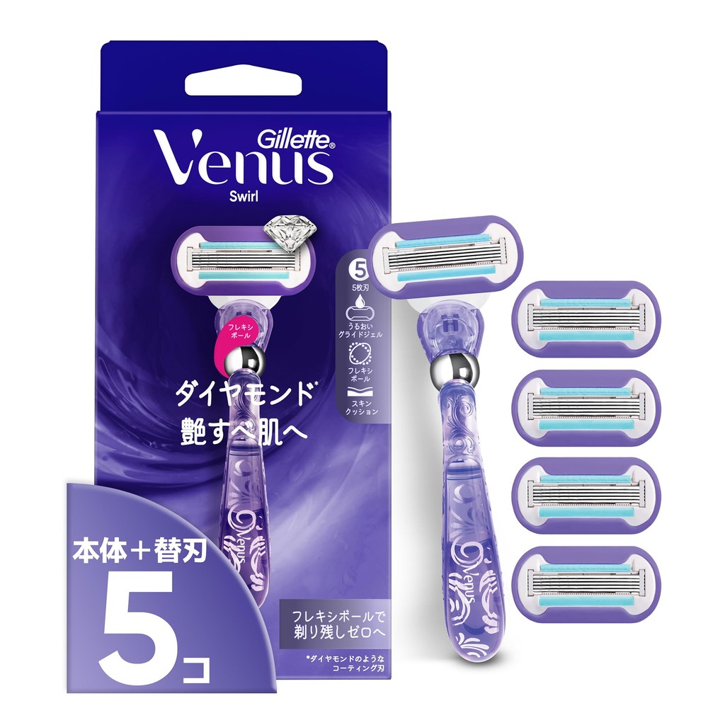 Gillette Venus Venus Razor Razor para mulheres lâmina de substituição do corpo da pele feminina 5 peças Rodo