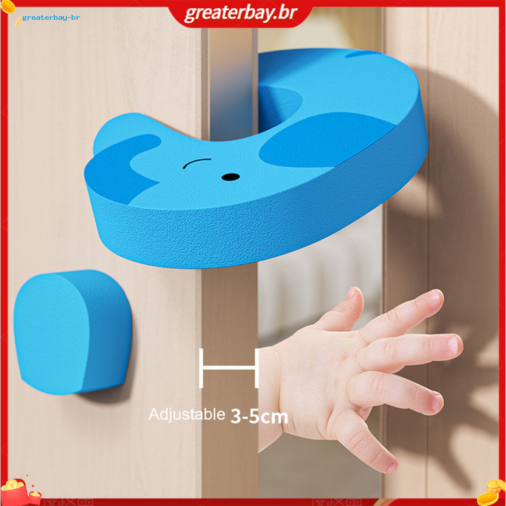 Door Pinch Guard Baby Safety Stopper with Cute Designs Adhesive Shock Absorption Wall Protector Prevents Slams – Perfe