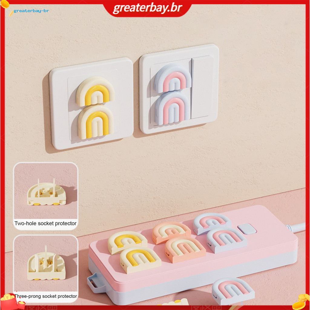8pcs Baby Proof Electrical Outlet Covers Child Safety Socket Protectors with Hidden Pull Handle 2/3 Prong Plug Caps for