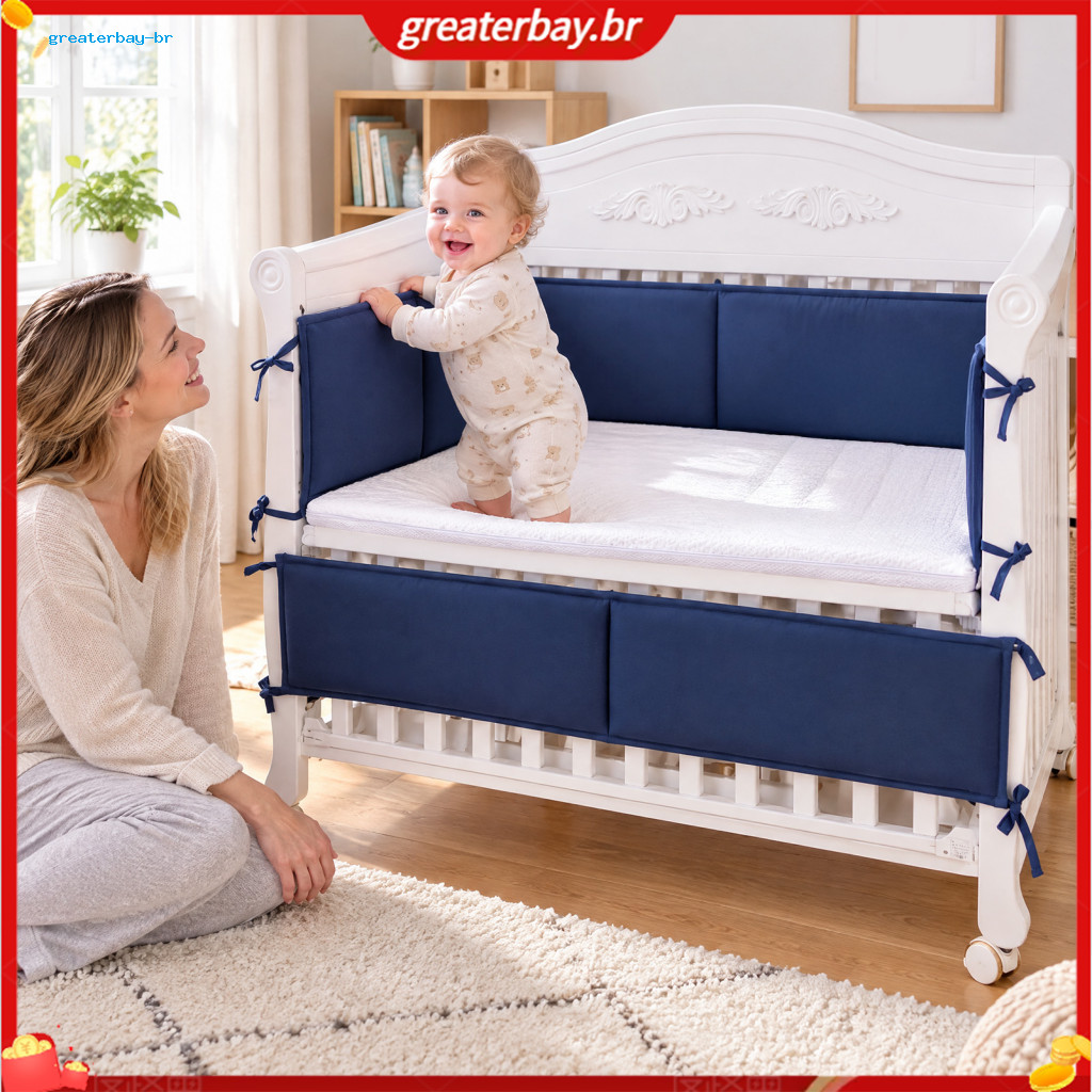 4pcs Soft Wall Padding Panels Set – Stair Railing Edge Protector for Balcony Indoor Guard Rails Child Safety Cushion E