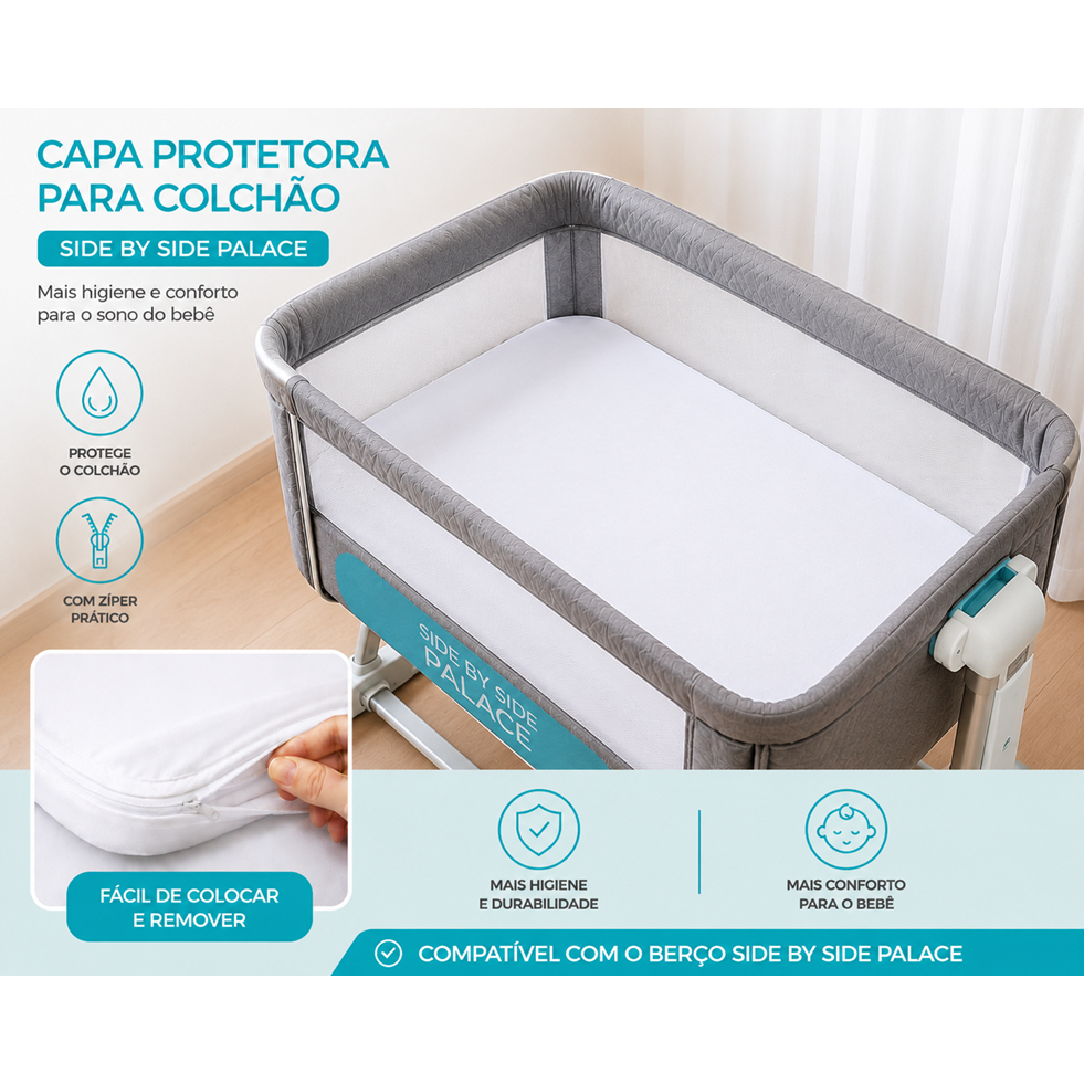 Capa Impermeável co-bed Palace da Safety First ** LEIA A DESCRIÇÃO**