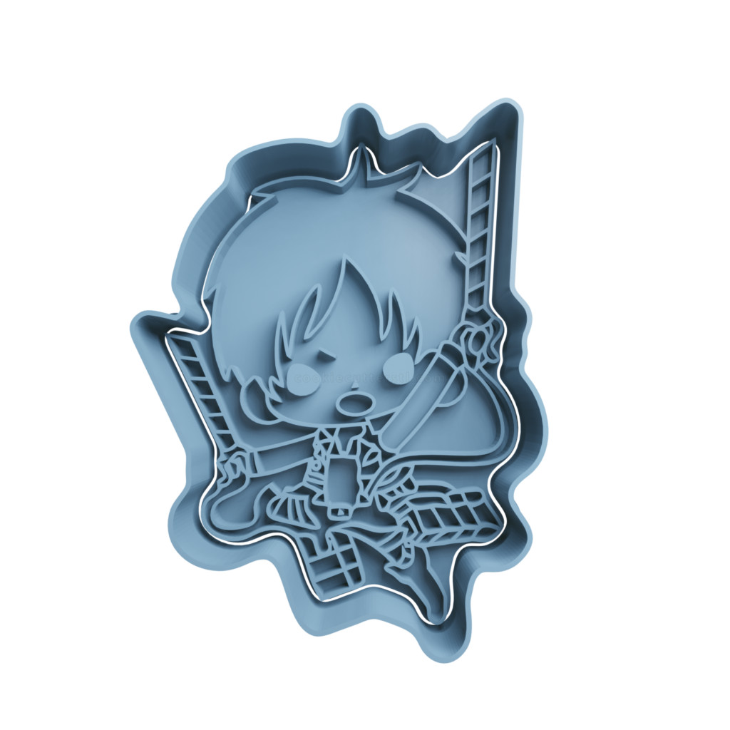 Cortador De Biscoito Eren Yeager Chibi - Attack on Titan / Shingeki No Kyojin