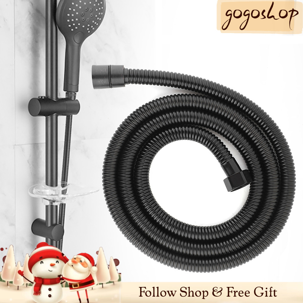 Gogoshopp-br Hand Held 360 ° Anti enrolamento Preto Mangueira Chuveiro de substituição G1/2 Extensão Home para Banheiro