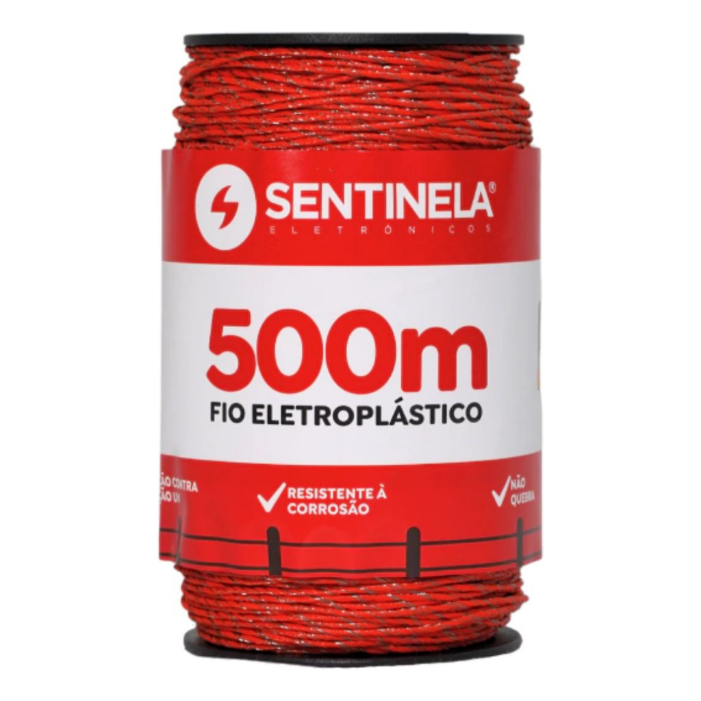 Fio Para Cerca Elétrica Choque Rural Eletroplastico 500m Sentinela 3 Anos Garantia Anti Corrosão