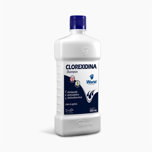 Shampoo Clorexidina Cachorro Cães Seborreia Anti Queda 500m