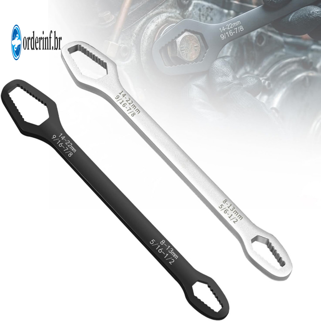 Garage Tool Wrench Universal Double-ended Adjustable 8-22mm Self-tightening Spanner for Automotive Bicycle Plumbing Main