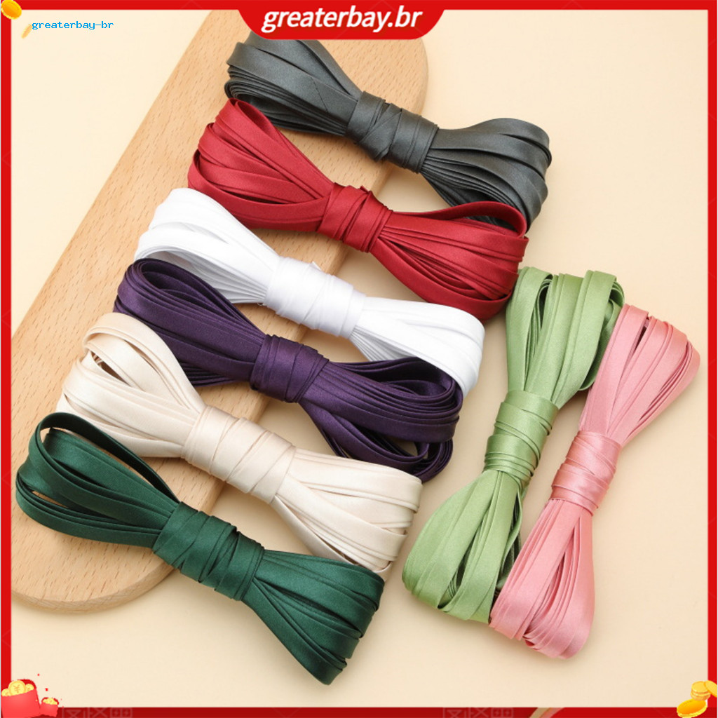 10mm Satin Bias Binding Tape – Durable Hemming Strip for Sewing Quilting Clothing and Handicrafts Edge Finishing Ribbo