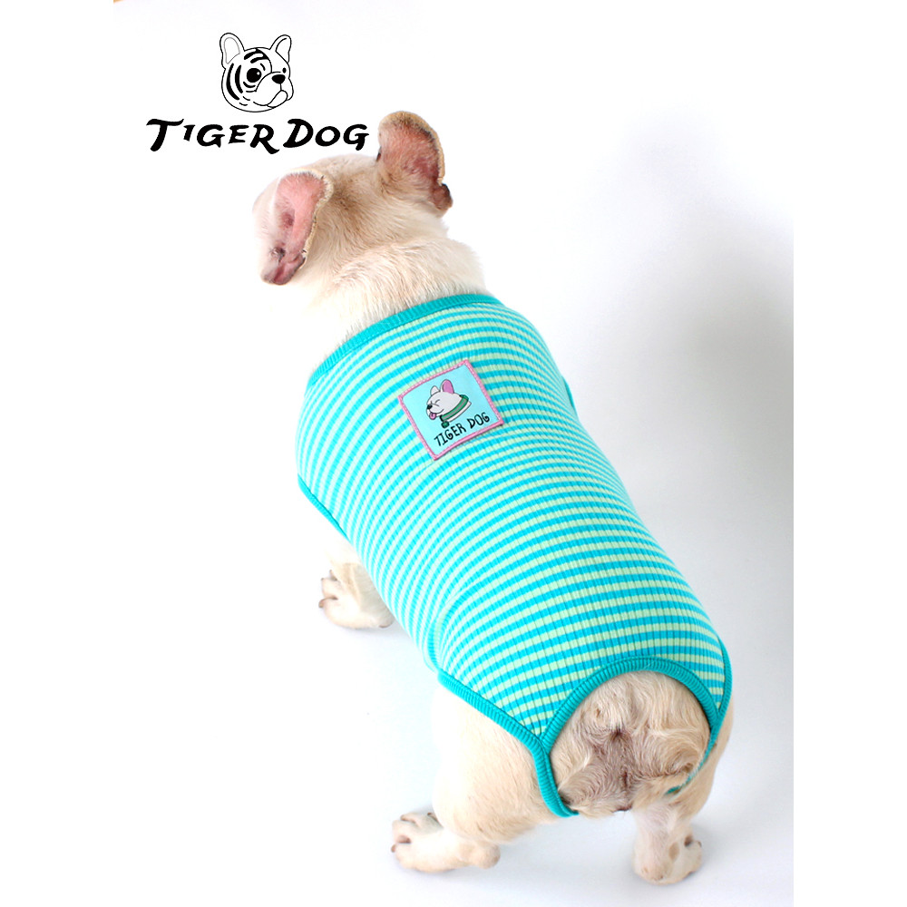 TIGERDOG Pet Cover Barriga Colete de Quatro Pernas Colorido Algodão Pit Strip Casa Pequeno Cão de Tamanho Médio Verão Re