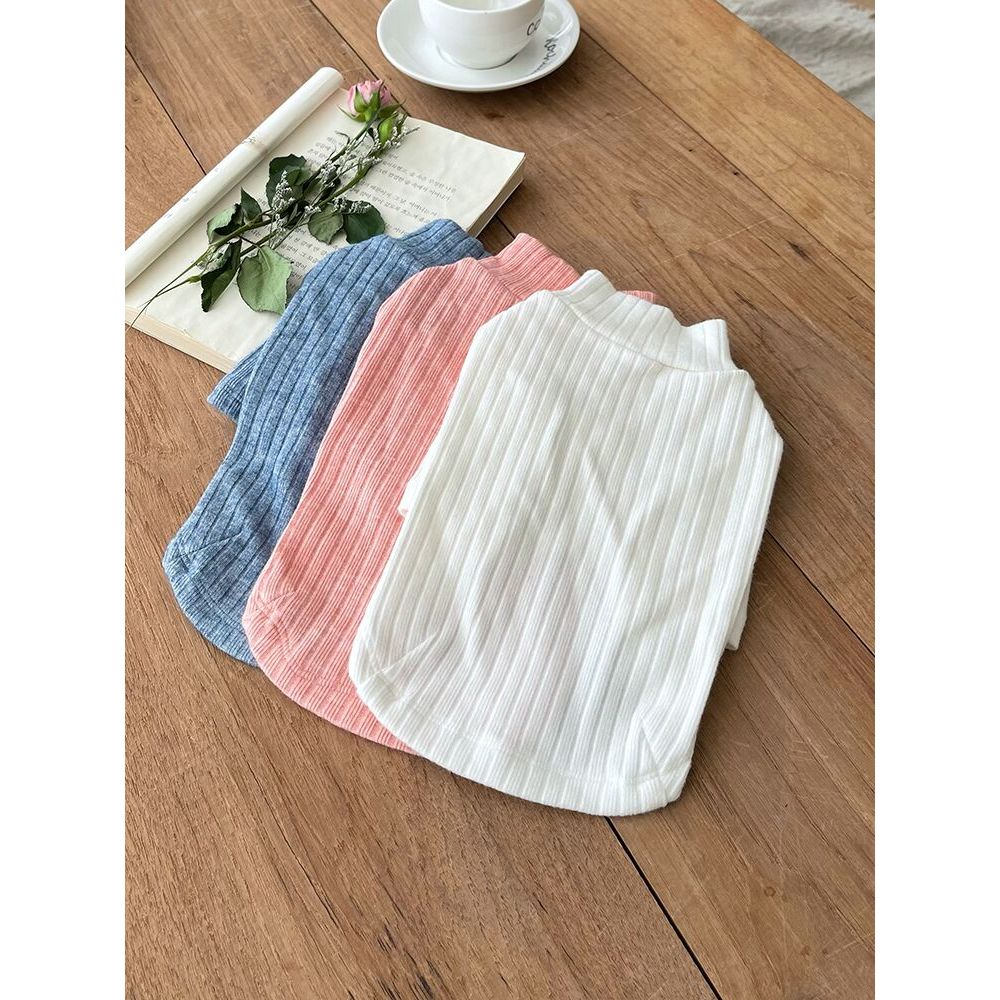 Roupas para animais de estimação outono inverno novo estilo Pit Strip camisa de fundo de malha Teddy Bichon cão gato int