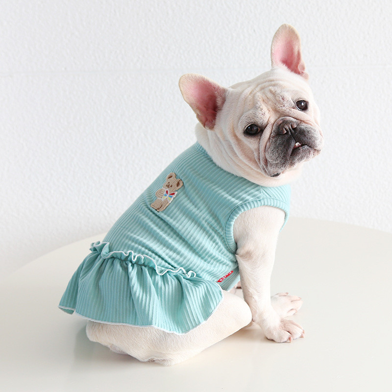 Francês luta cão gordo gato arco-íris urso Pit Strip colete saia Pet gato roupas para cães luta britânica Pug Corgi Garf