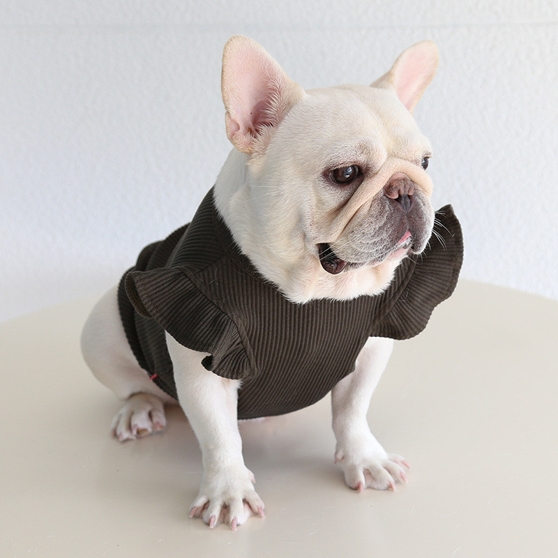 Petstyle Fadou Pit Strip manga voadora colete All-Match roupas para cães gordos pet Pug Corgi Garfield roupas de outono