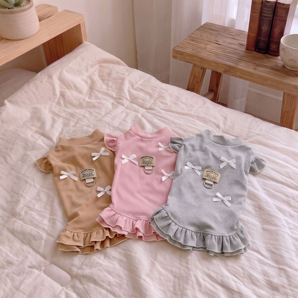 2026 Pit Strip saia dupla babados vestido para animais de estimação primavera outono inverno quente vestido de princesa