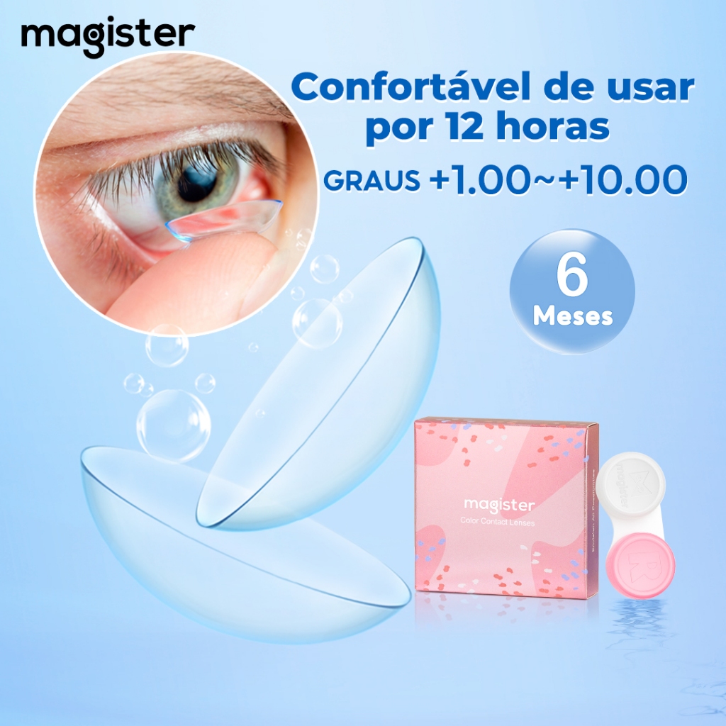 (+1.0 ~ +10.0) Lentes De Contato Com Grau Para Hiperopia14.0mm Colorless Comfortable 2Pcs/Pair
