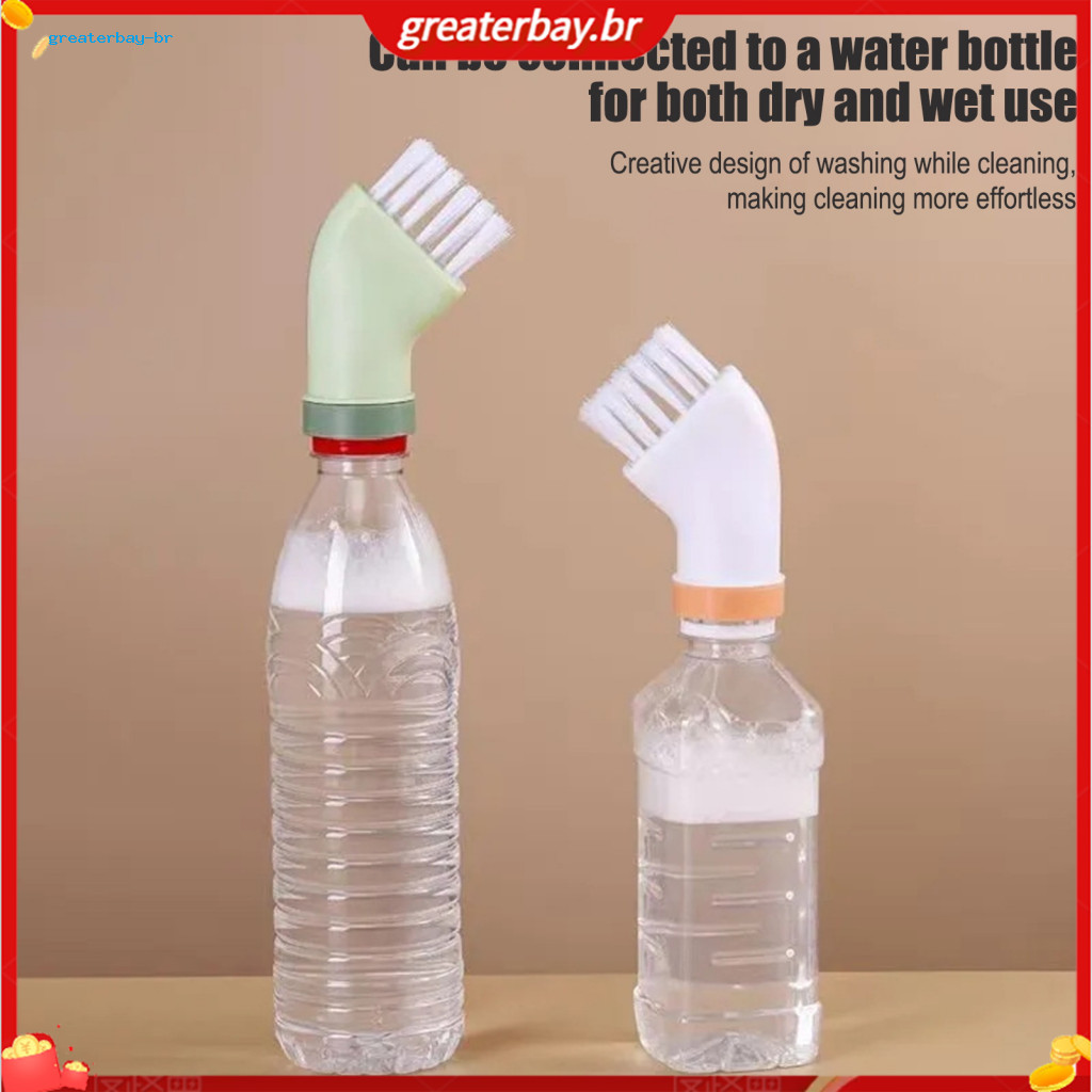 2pcs Multi-function Brush Set – Flexible 2-in-1 Bottle Groove Cleaner for Window Seams Sink Drains Shower Corners Tool