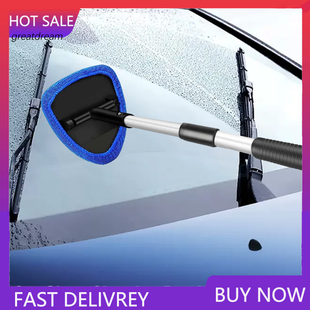 Car Window Cleaner Tool Windshield with Long Handle – No-scratch Auto Glass Versatile Mirror Care Wand for Easy Mainte