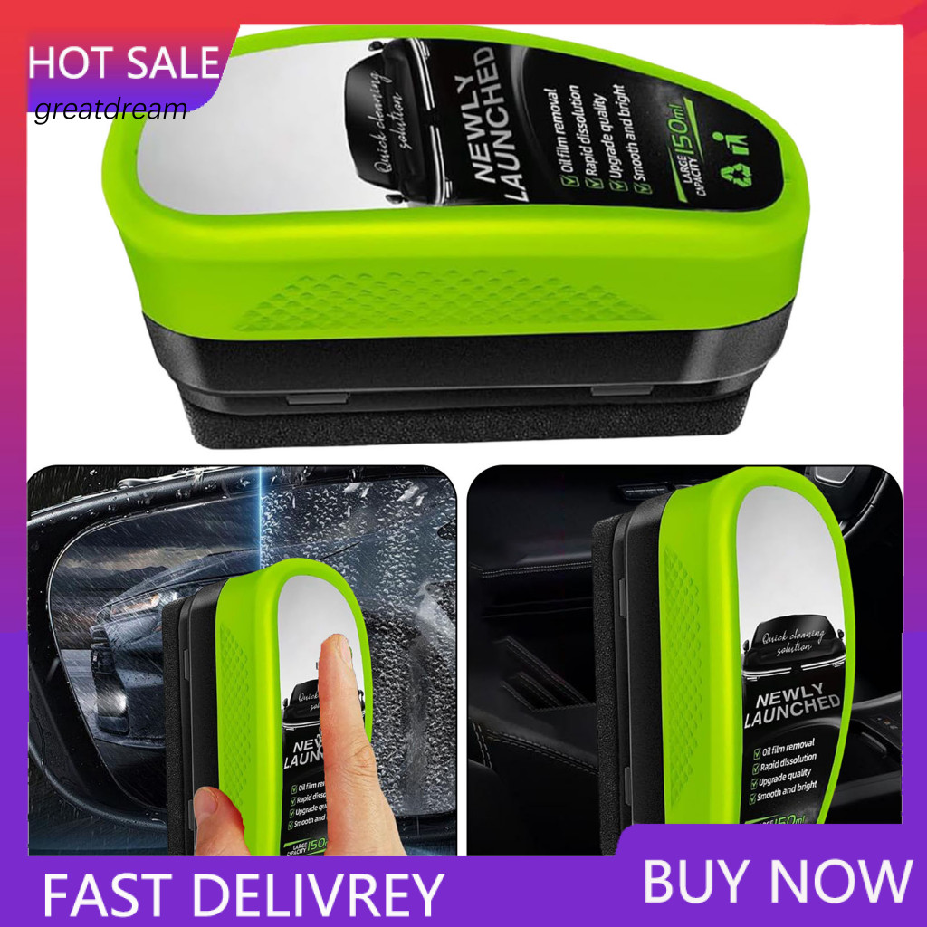 Car Glass Cleaning Brush Gentle Automotive Oil Film Remover – Powerful Windshield Cleaner Multifunctional Window Tool