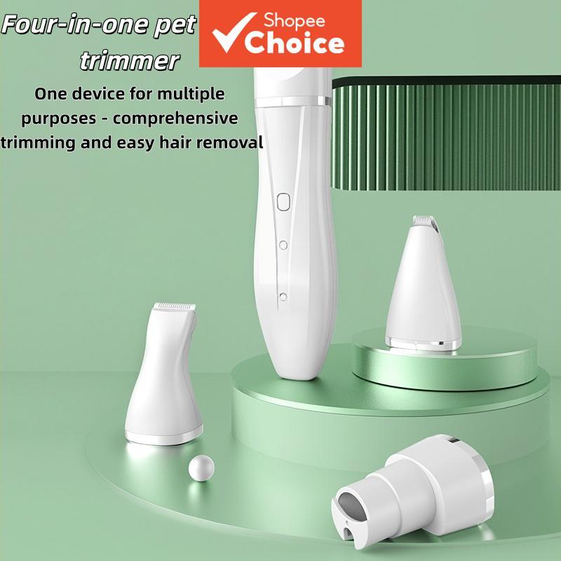 4 Em 1 Pet Grooming Clipper Moedor De Unhas De Baixo Ruído Para Cães , Gatos , Animais De Estimação Pequenos