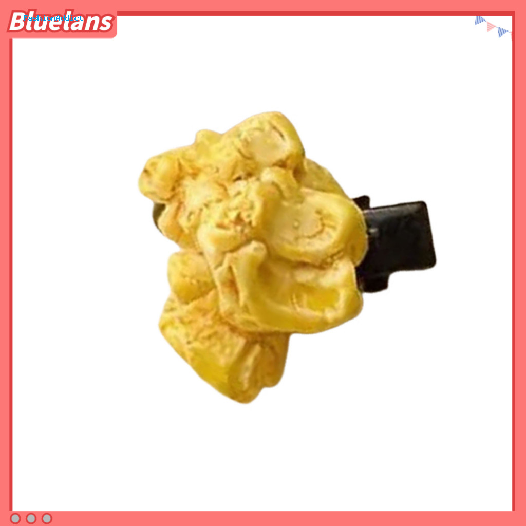 Non Fading Hair Clips for Thin Fashionable Plastic Hairpins Cute Popcorn for Women Girls Mini Food-themed Barrettes Nove