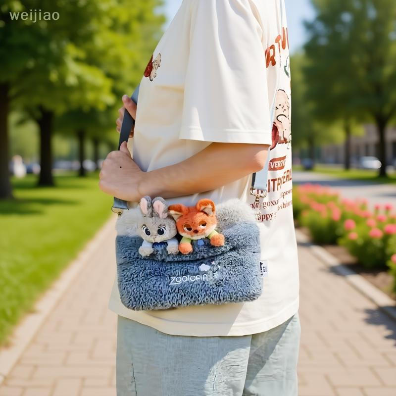 [WEI] Anime Crossbody Bag Cartoon Judy Ni Boneca Grande Capacidade Hand-Held Bapa Shouder Bolsa Com Zíper Boa