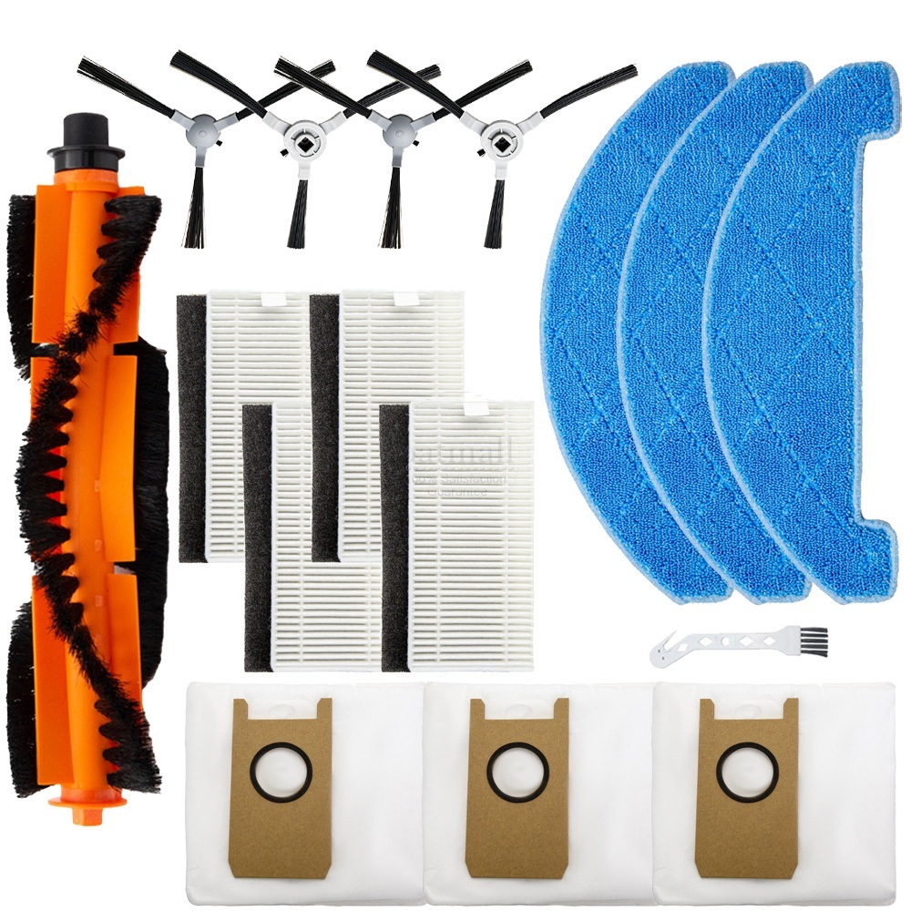 Kit De Acessórios De Substituição Para Robô Aspirador De Pó Abir k30/K20 , Escova Principal , Filtro , Sacos , Panos De