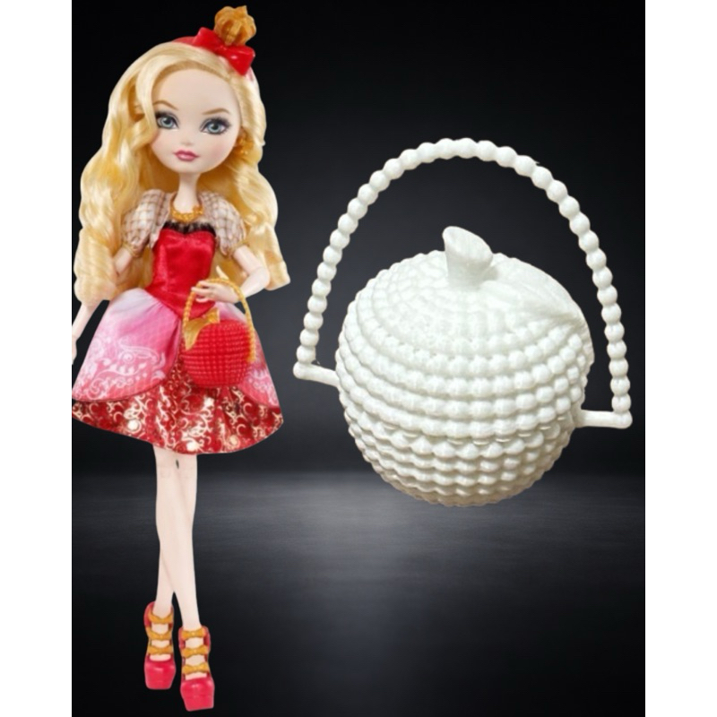 Bolsa Inspirada Apple White Ever After High Basica First Chapter Acessório Compatível Para Boneca
