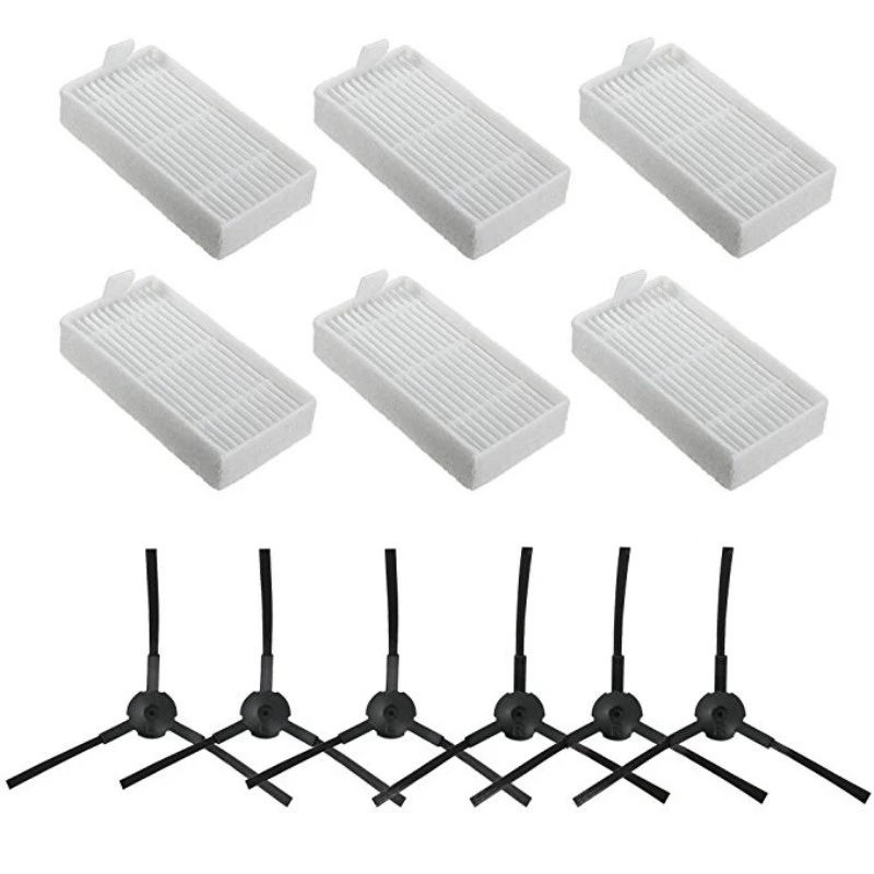 Filtro Hepa De Escova Lateral Para ILIFE V3 V5 V5s V3s V5s Pro X5 v50 v55 ECOVACS CR130 CR120 CEN540 CEN250 ML009 Robô Peças Aspirador De Pó Acessórios