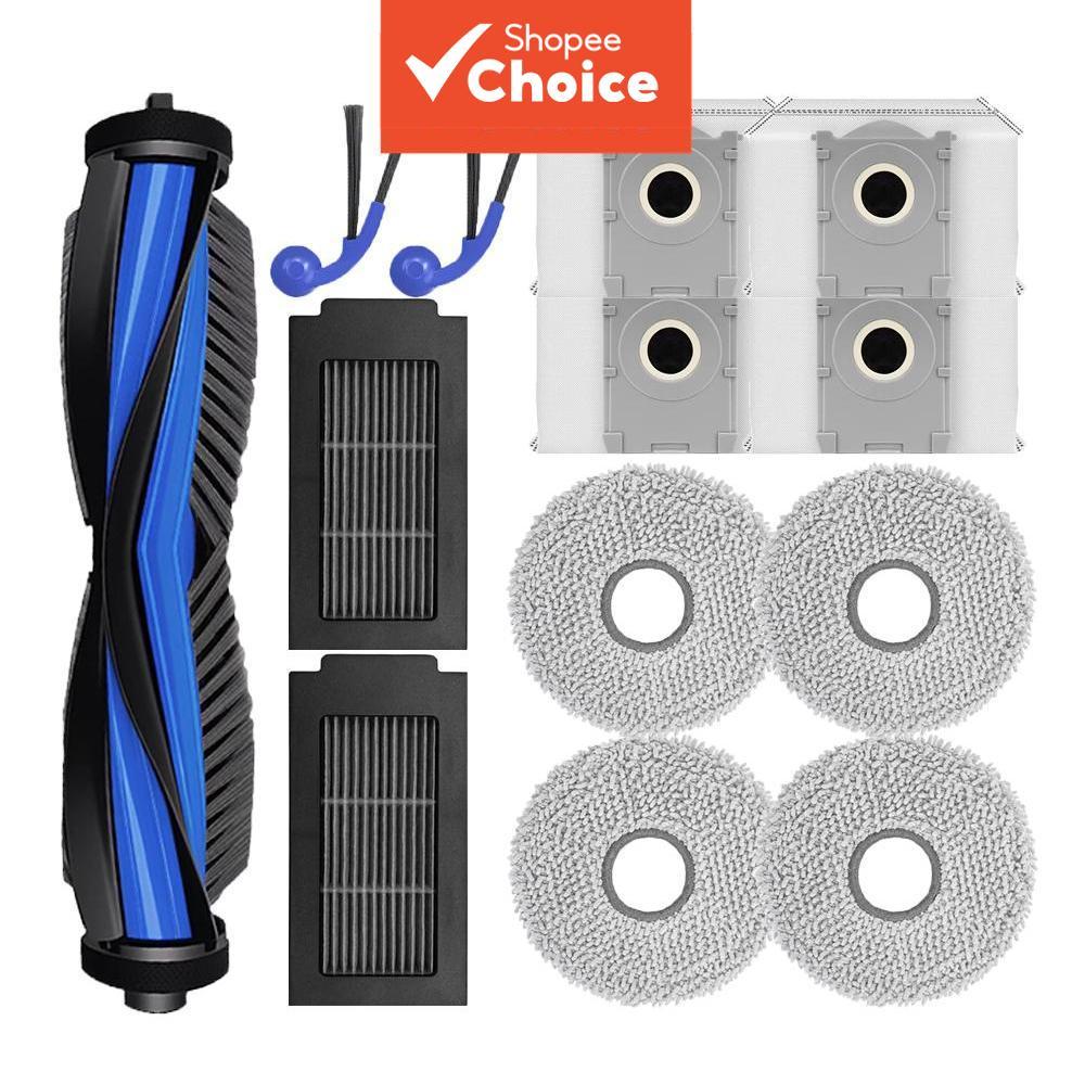 Acessórios para Robô Aspirador Ecovacs Deebot T30C Pro Omni, 13 peças: escova principal, filtro de borda, pano, saco de