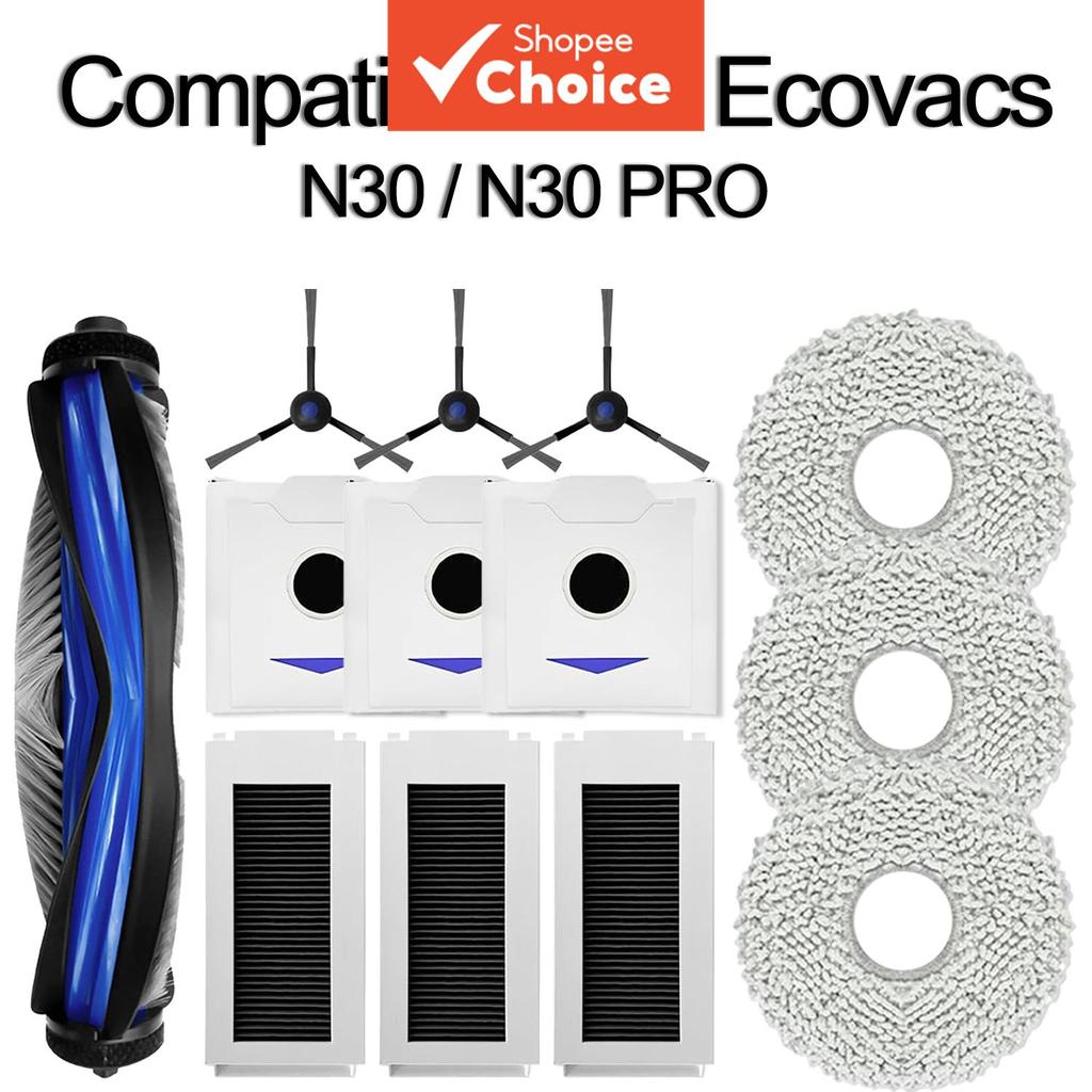 Peças de Reposição de Reposição Gensen para Ecovacs Deebot N30 N30 Pro Robô Aspirador Mop Borracha Escova Principal