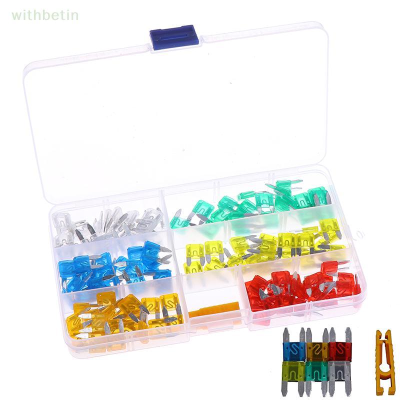 < withbetin > 120pcs Mini de Conjunto de Sortimento de Fusíveis Auto Car Motorcycle SUV Kit CN37 Novo