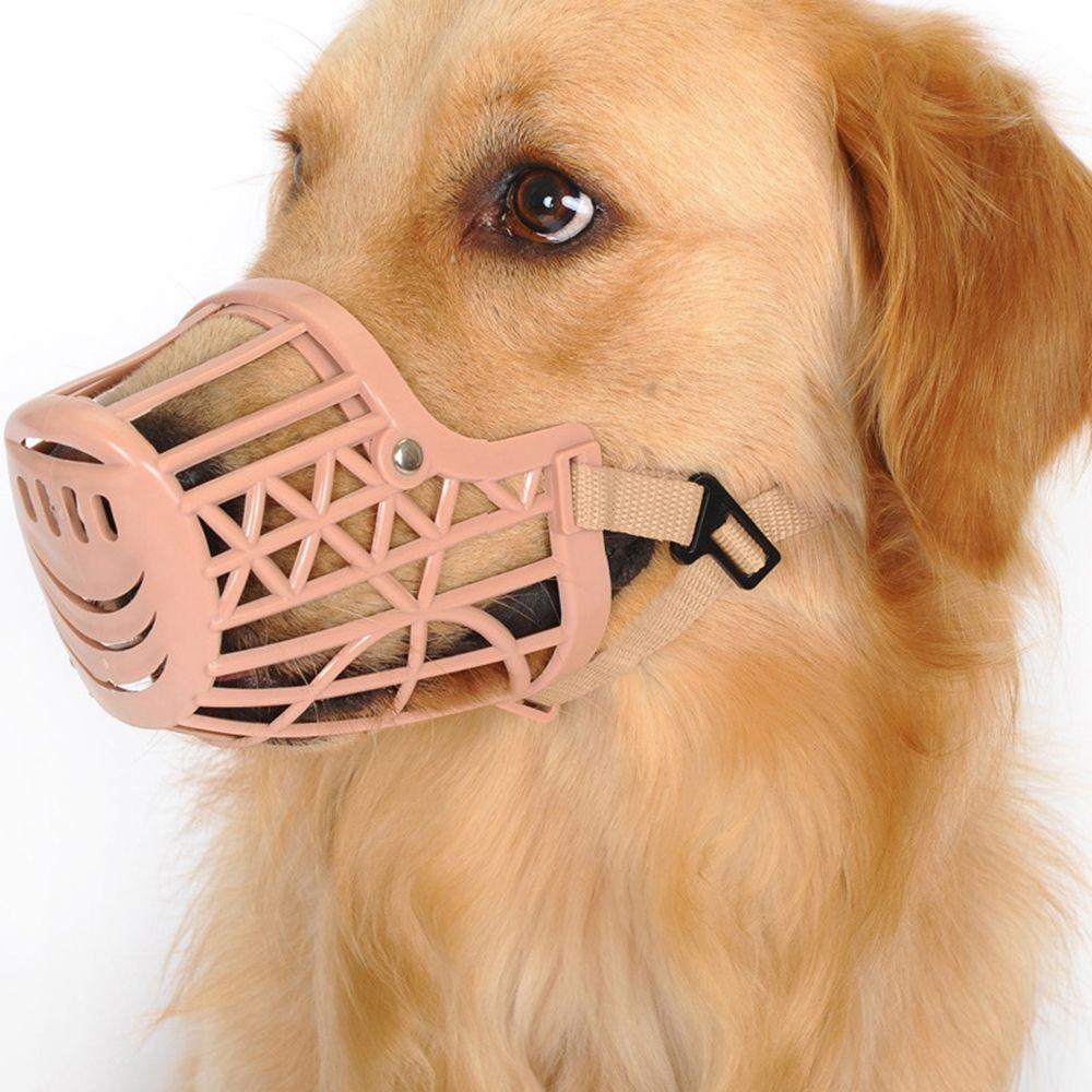 QENVXDAN Focinho Para Cachorro De Estimação Anti Stop Bite Bark Malha Segurança Plástico Boca Grooming