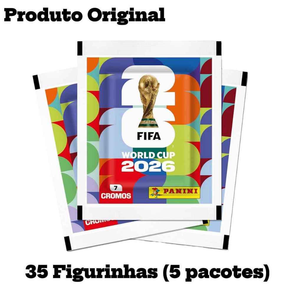 Figurinhas Copa do Mundo 2026 Produto Original Complete seu album 5/10/15 pacotes