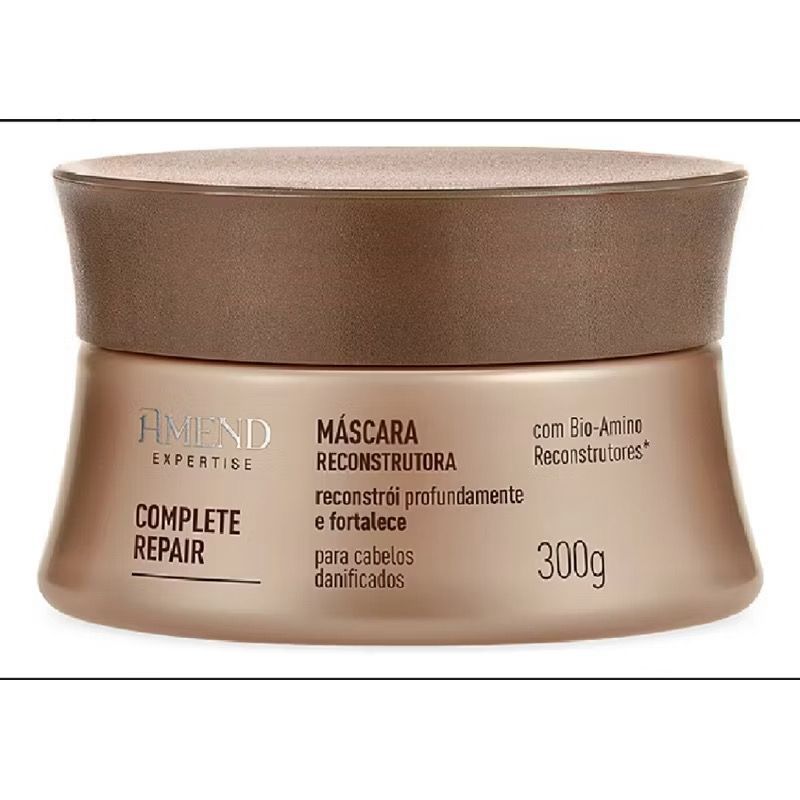 Máscara Amend Expertise Complete Repair 300g – Reconstrução Profunda e Força Imediata