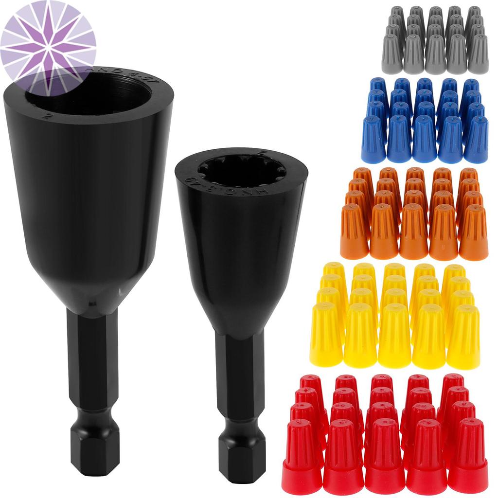 2 Pçs Driver De Porca De Fio Com 100 Tampas Universal Ferramenta De Torção Twister SHOPCYC7682