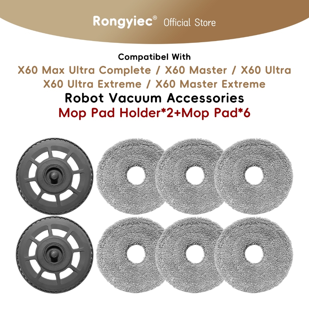 Rongyiec Substitua 2 Suportes Para Esfregões E 6 Compatíveis Com Dreame X60 Max Ultra Complete , X60 Master Extreme Aces