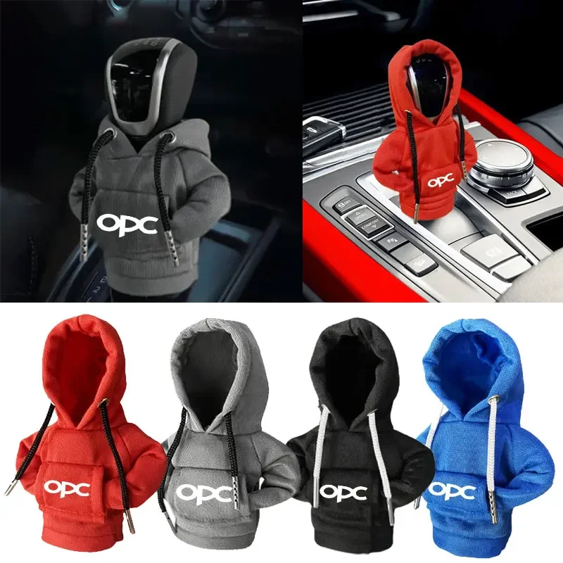 Hoodie Car Gear Shift Knob Cover Manual Handle Change Lever Cover For Opel OPC Astra G H J K F Corsa D Zafira B Insignia Mokka