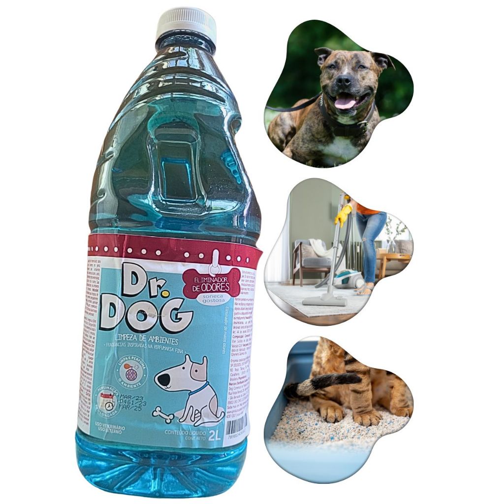 ELIMINA ODOR PET Dr. Dog Soneca Gostosa Caes e Gatos Concentrado 2 Litros