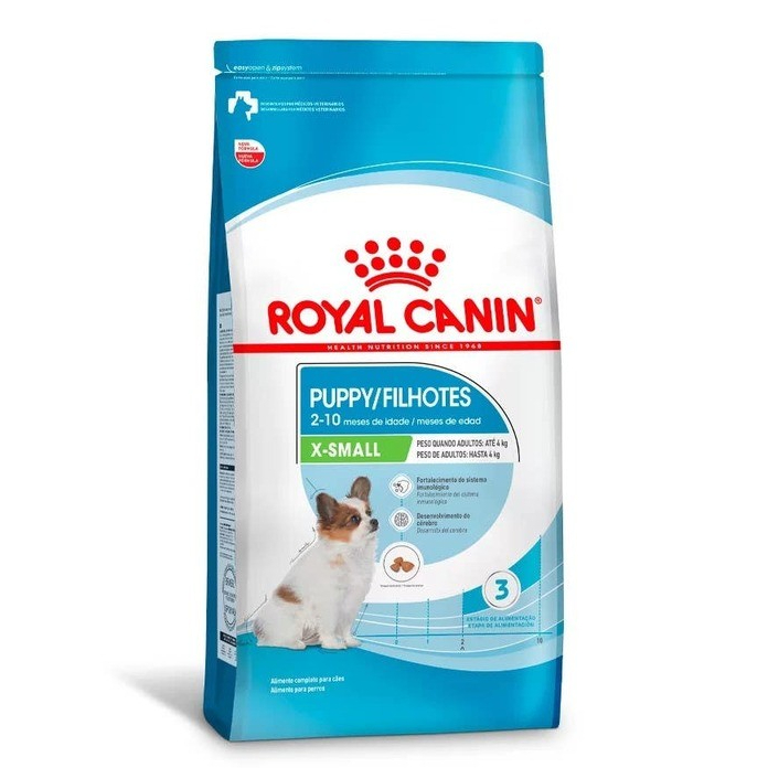 RAÇÃO ROYAL CANIN X-SMALL CÃES FILHOTES PORTE MINI 1KG