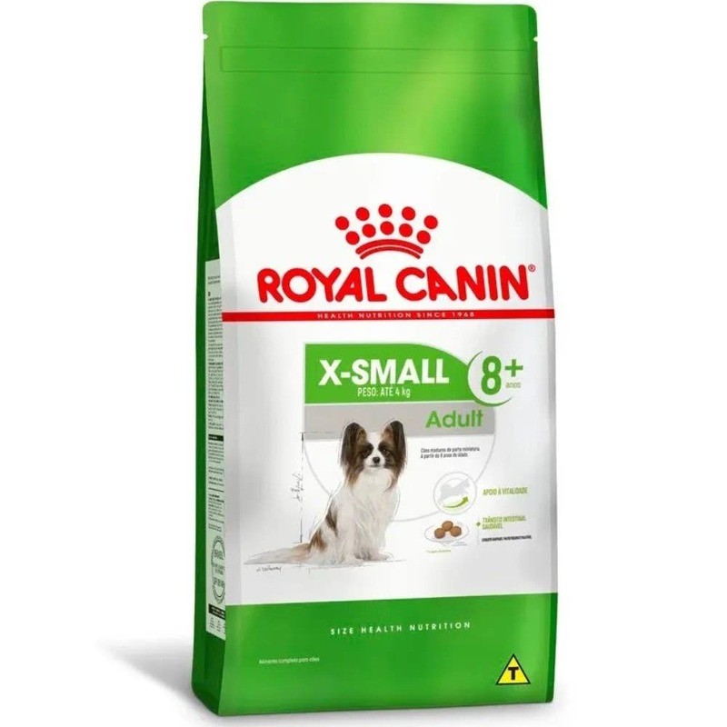 RAÇÃO ROYAL CANIN X-SMALL 8+ CÃES ADULTOS PORTE MINI 1KG