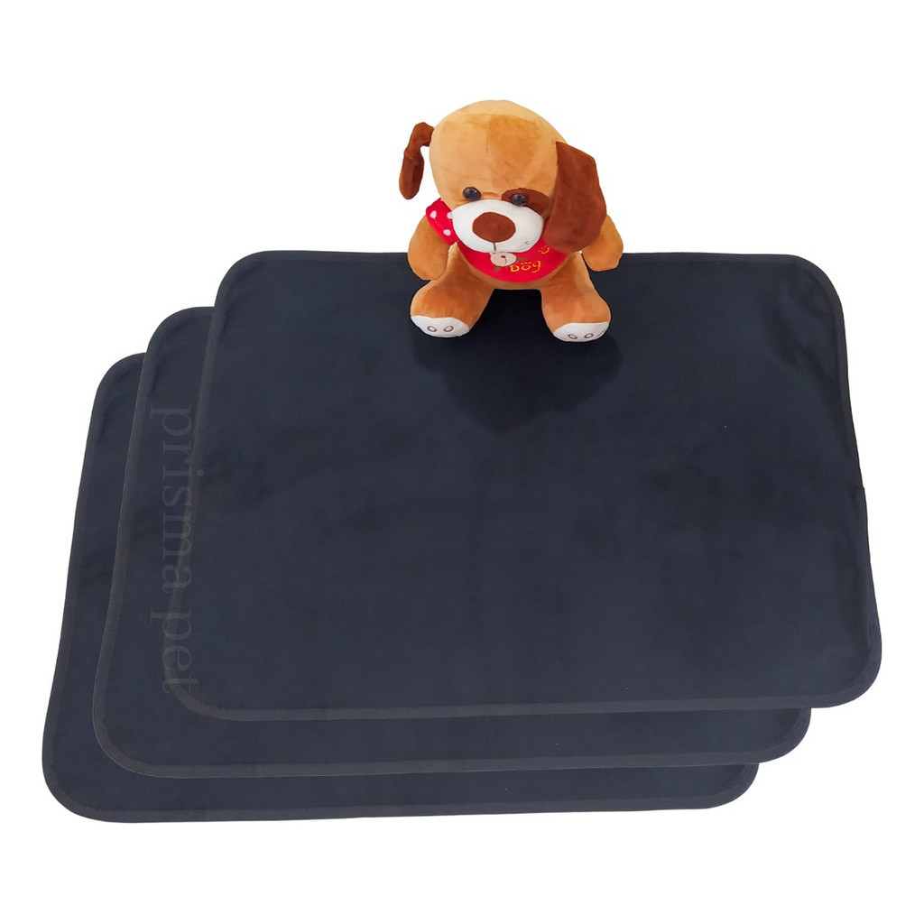 Tapete Higiênico Lavável Wc Dog Vf Preto Gg 80x60cm 3 Und