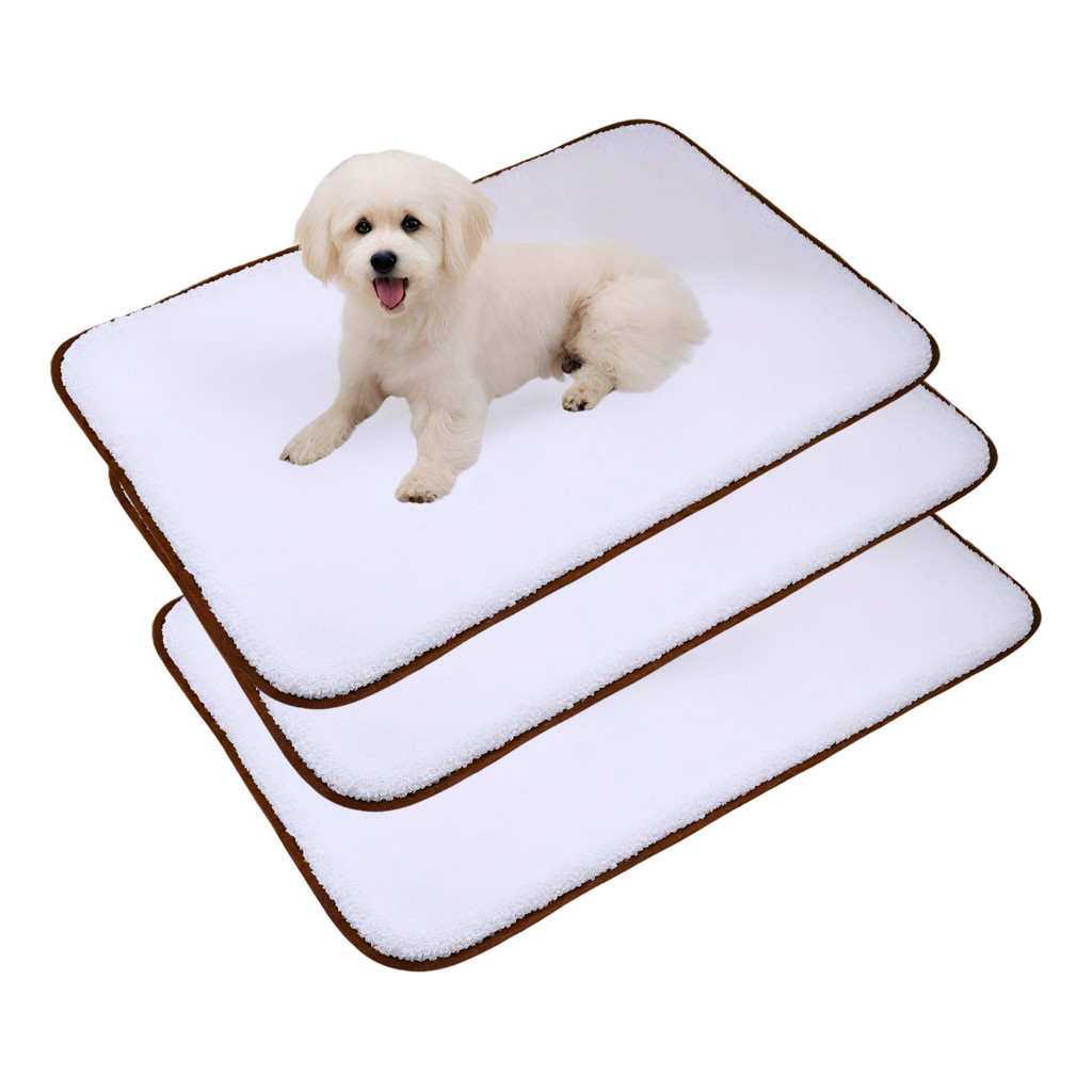 Vila Flor Peed Dog G Kit 3 Tapetes Higiênicos Lavaveis 80x60
