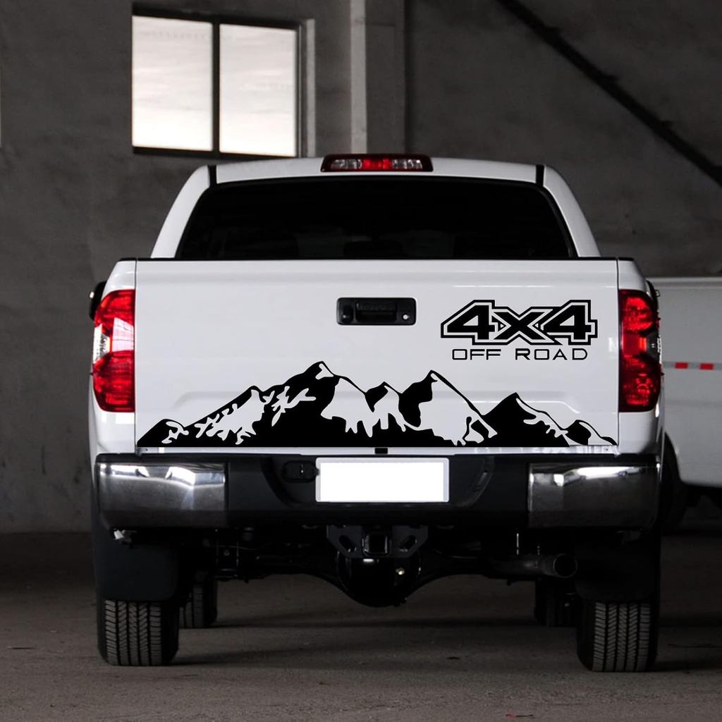 Truck Tailgate Decal Sticker 4X4 Mountains Graphic Vinyl Body Sticker for Pickup Off-Road Exterior Decoration Accessorie