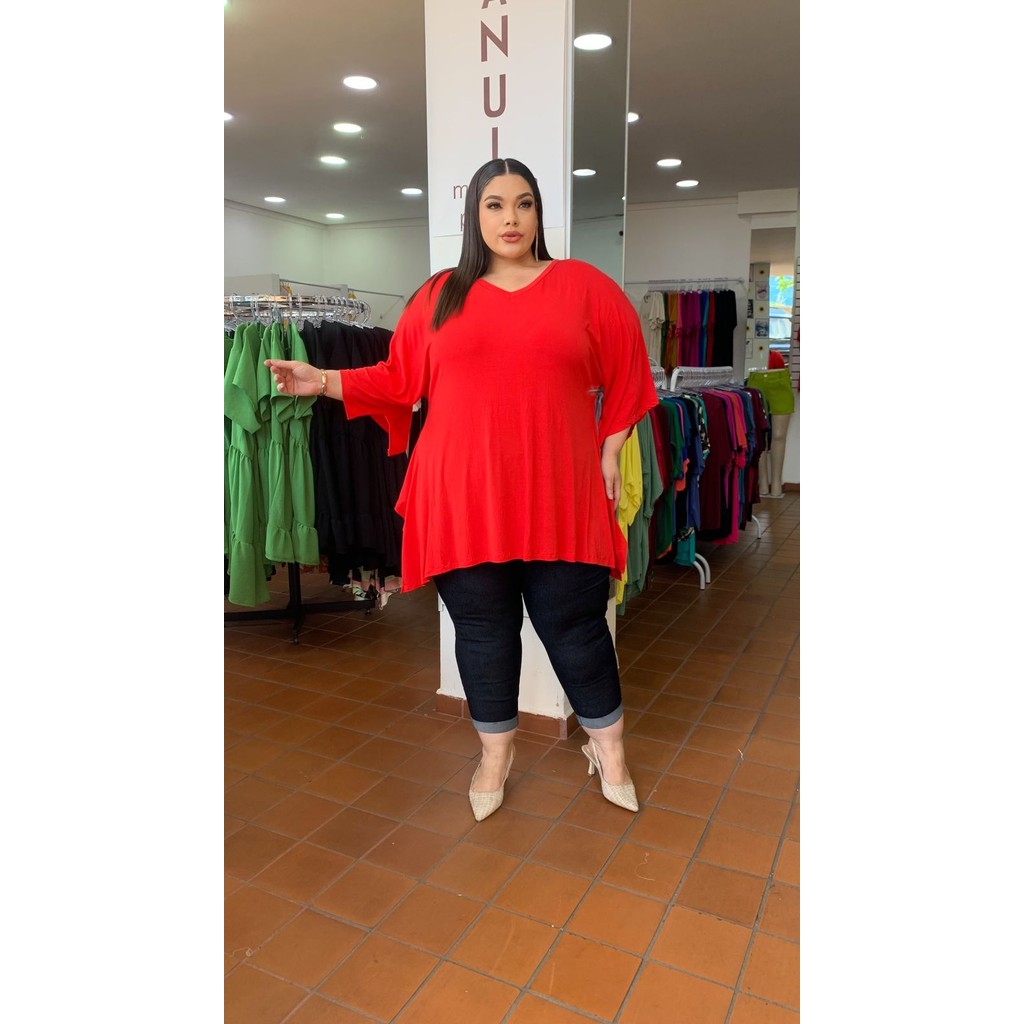 BATA ANY FEMININA PLUS SIZE VERMELHA