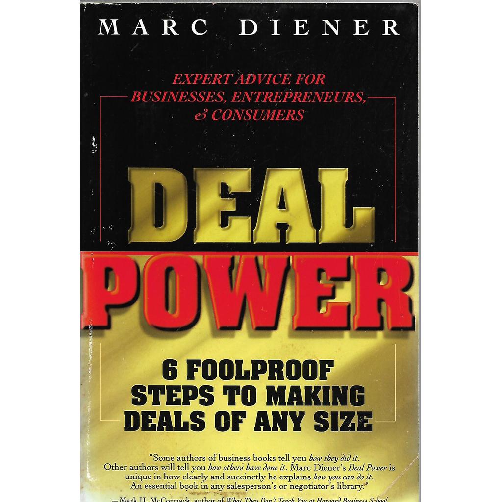 Deal Power: 6 Foolproof Steps To Making Deals Of Any Size de Marc Diener 7733342