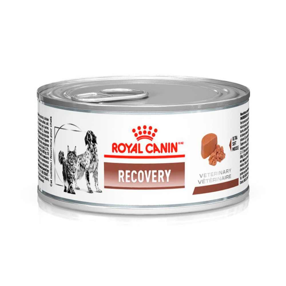 Ração Úmida Royal Canin Lata Veterinary Diet Recovery 195gr Cães e Gatos em Recuperação